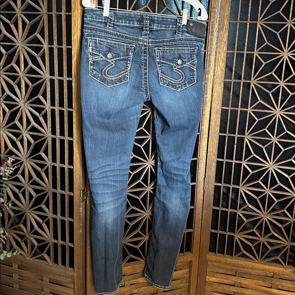 SILVER SUKI SUPER SKINNY LOW RISE JEANS 32 - Picture 5 of 10